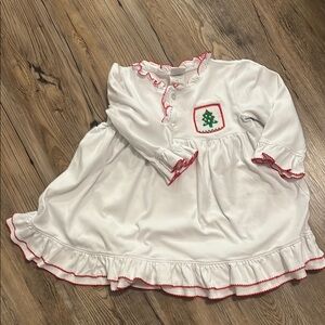 white christmas dresses Santa's Coming Smocked Dress, Light Blue – Stitchy Fish main image 0